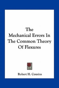 portada the mechanical errors in the common theory of flexures (in English)