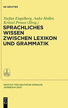 portada Sprachliches Wissen Zwischen Lexikon und Grammatik (en Alemán)