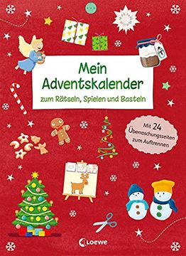 portada Mein Adventskalender zum Rätseln, Spielen und Basteln: Mit 24 Überraschungsseiten zum Auftrennen - Geschenkbuch für Kinder ab 4 Jahre (in German)