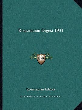 portada rosicrucian digest 1931