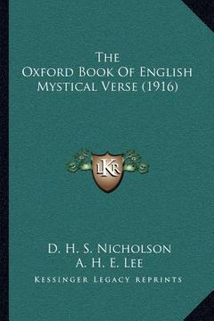 portada the oxford book of english mystical verse (1916) (in English)