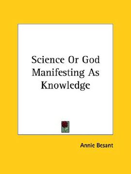 portada science or god manifesting as knowledge (en Inglés)