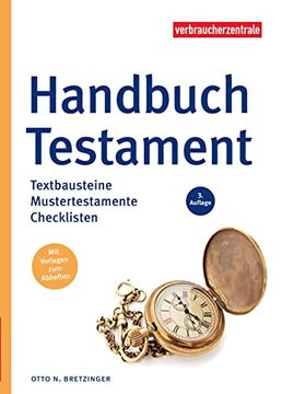 portada Handbuch Testament: Textbausteine, Mustertestamente, Checklisten (en Alemán)