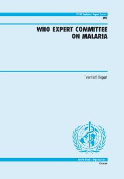 portada who expert committee on malaria: twentieth report (en Inglés)