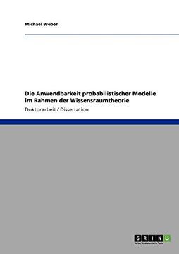 portada Die Anwendbarkeit probabilistischer Modelle im Rahmen der Wissensraumtheorie (German Edition)