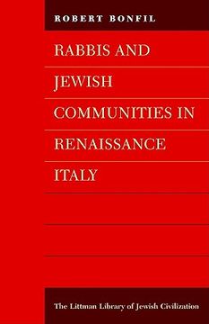 portada rabbis and jewish communities in renaissance italy (en Inglés)