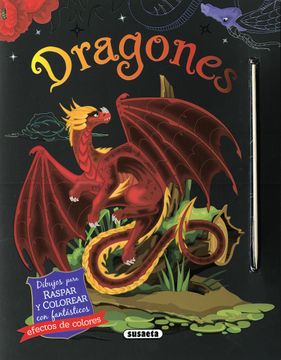 portada Dragones. Dibujos Para Raspar y Colorear (in Spanish)