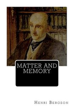 portada Matter And Memory (in English)