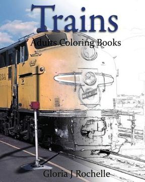 portada Trains Adults Coloring Book: Transportation Coloring Book (in English)
