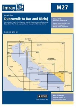 portada Imray Chart M27: Dubrovnik to bar and Ulcinj (m Series) (en Inglés)