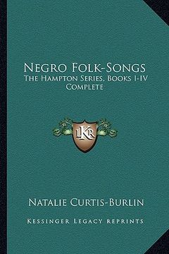 portada negro folk-songs: the hampton series, books i-iv complete (in English)