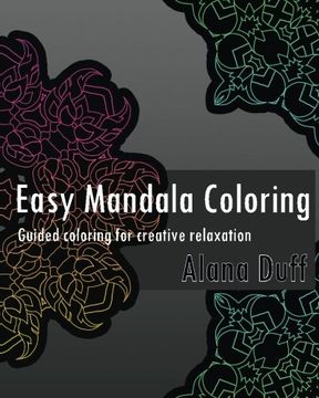 portada Easy Mandala Coloring Book (Guided coloring for creative relaxation)