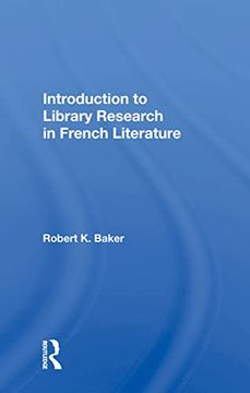 portada Introduction to Library Research in French Literature (in English)
