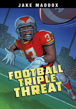 portada Football Triple Threat (Jake Maddox Sports Stories) (en Inglés)