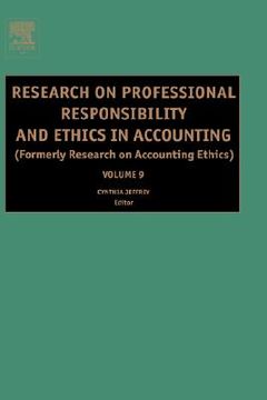portada research on professional responsibility and ethics in accounting (en Inglés)