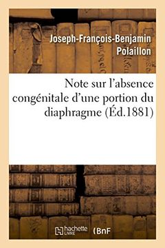 portada Note sur l'absence congénitale d'une portion du diaphragme (French Edition)