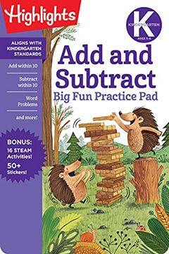 portada Kindergarten Add and Subtract Big Fun Practice Pad (en Inglés)