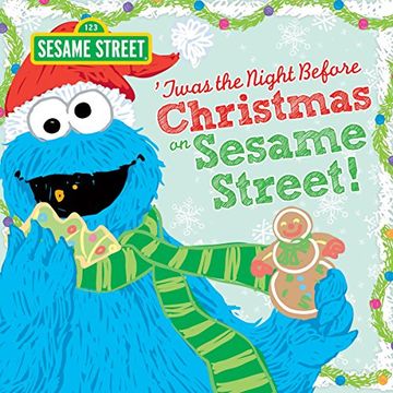 portada Twas the Night Before Christmas on Sesame Street (Sesame Street Scribbles Cookie Monster) (en Inglés)
