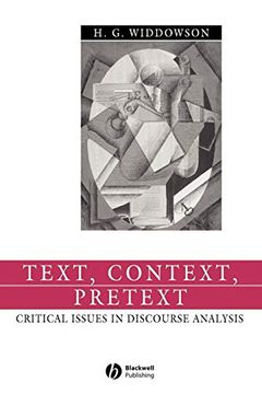 portada Text, Context, Pretext: Critical Issues in Discourse Analysis (in English)