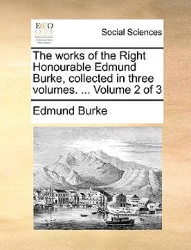 portada the works of the right honourable edmund burke, collected in three volumes. ... volume 2 of 3 (in English)
