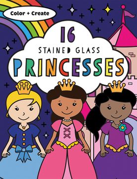 portada Stained Glass Coloring Princesses (en Inglés)