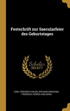 portada Festschrift zur Saecularfeier des Geburtstages 