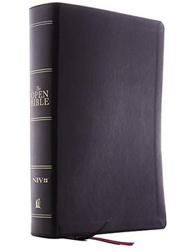 portada The Niv, Open Bible, Leathersoft, Black, red Letter, Comfort Print: Complete Reference System (en Inglés)