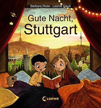 portada Gute Nacht, Stuttgart: Zum Einschlafen ab 18 Monate - Bilderbuch, Pappbilderbuch, Erinnerungsbuch, Geschenkbuch, Reisegeschenke (Gute Nacht, Lieblingsstadt)