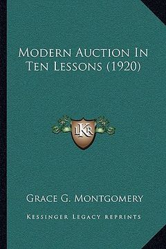 portada modern auction in ten lessons (1920) (en Inglés)