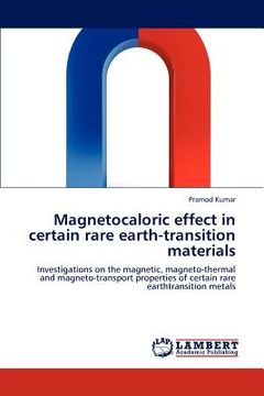 portada magnetocaloric effect in certain rare earth-transition materials