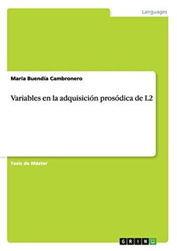 portada Variables en la Adquisición Prosódica de l2 (in Spanish)