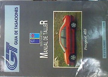 portada Manual de Taller Peugeot 405. Septiembre 1990