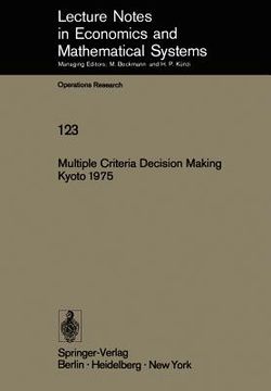 portada multiple criteria decision making kyoto 1975 (en Inglés)