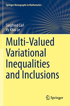 portada Multi-Valued Variational Inequalities and Inclusions (en Inglés)