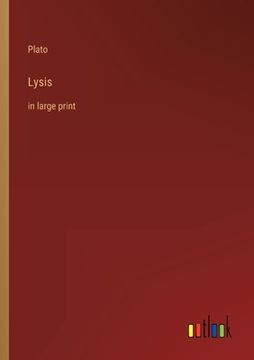 portada Lysis: in large print (en Inglés)