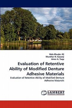 portada evaluation of retentive ability of modified denture adhesive materials (en Inglés)