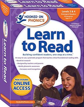 portada Hooked on Phonics Learn to Read - Levels 3&4 Complete: Emergent Readers (Kindergarten | Ages 4-6) (Learn to Read Complete Sets)