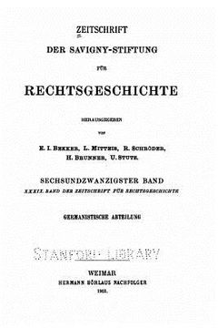 portada Zeitschrift der Savigny-stiftung für Rechtsgeschichte (en Alemán)