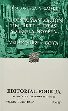 portada La Deshumanización del Arte e ideas sobre la novela