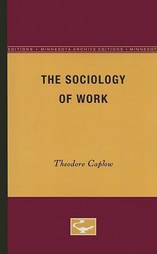 portada the sociology of work (en Inglés)