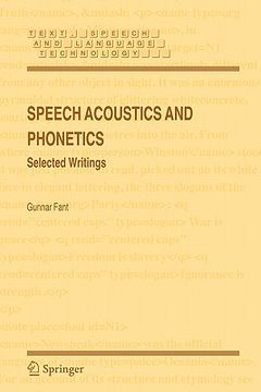 portada speech acoustics and phonetics: selected writings