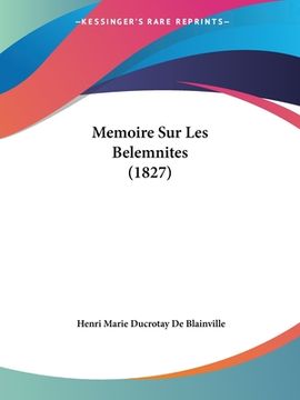 portada Memoire Sur Les Belemnites (1827) (in French)