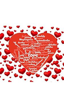 portada Valentine's red Hearts Creative Love Blank Note Book (en Inglés)
