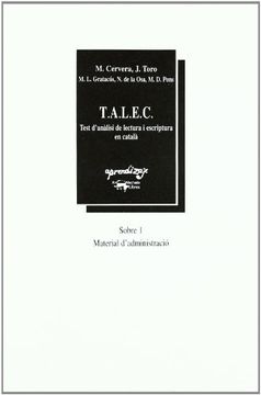 portada Talec Test d Analisi de Lectura i Escriptura en Catala Sobre 1: Material d Administracio (in Catalá)