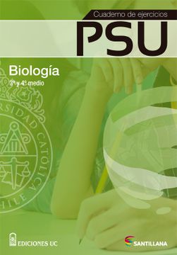 portada Cuaderno de Ejercicios psu Biologia 3° y 4° Medio (2015) Santillana