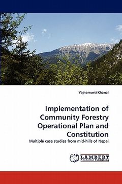 portada implementation of community forestry operational plan and constitution (en Inglés)