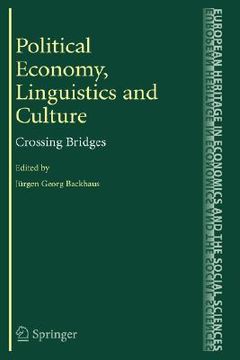 portada political economy, linguistics and culture: crossing bridges (en Inglés)