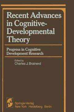 portada recent advances in cognitive-developmental theory: progress in cognitive development research (en Inglés)