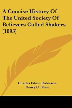 portada a concise history of the united society of believers called shakers (1893) (in English)