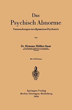 portada Das Psychisch Abnorme: Untersuchungen zur Allgemeinen Psychiatrie (en Alemán)